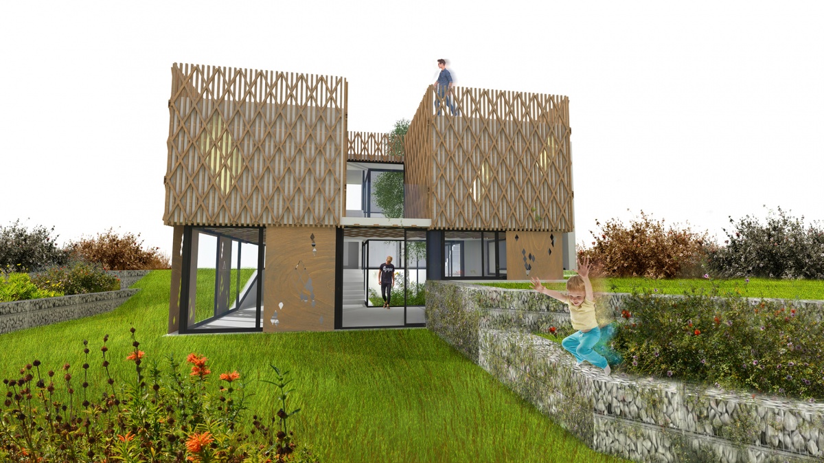 Projet de maison contemporaine à Patio en Roumanie // Promoteur privé