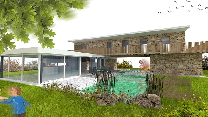 Projet de maison contemporaine avec piscine en Roumanie // Promoteur privé