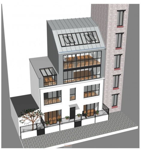 Extension et surélévation à Paris 15e