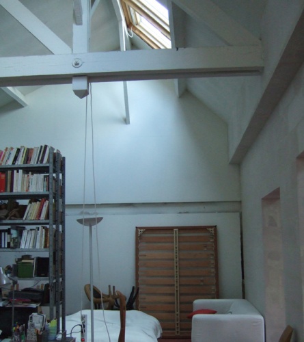 Cration d'un espace priv dans un loft : avant travaux