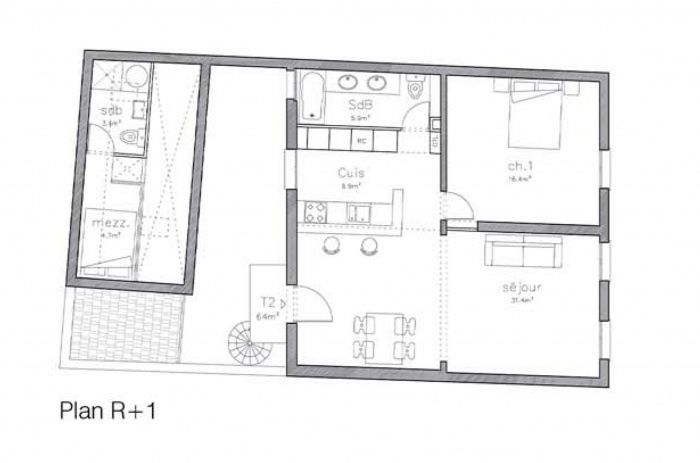 Maisons Plaisance : Plan R+1