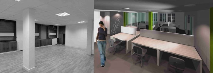 AMENAGEMENT DE BUREAUX : EXISTANT / PROJET