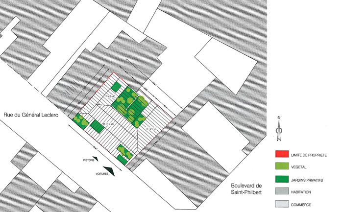 IMMEUBLE LUCARNES : Immeuble Patio Plan Masse