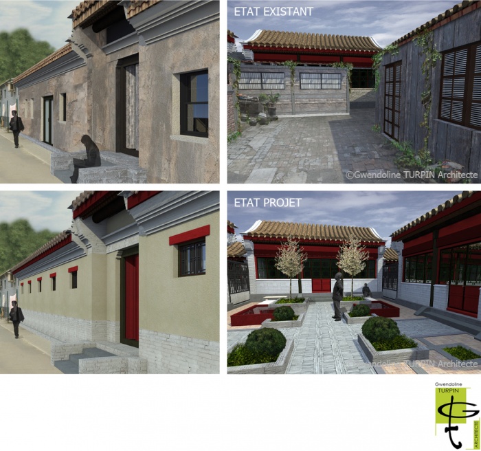 Etude documentaire, diagnostic architectural et établissement de principes de réhabilitation de Siheyuan