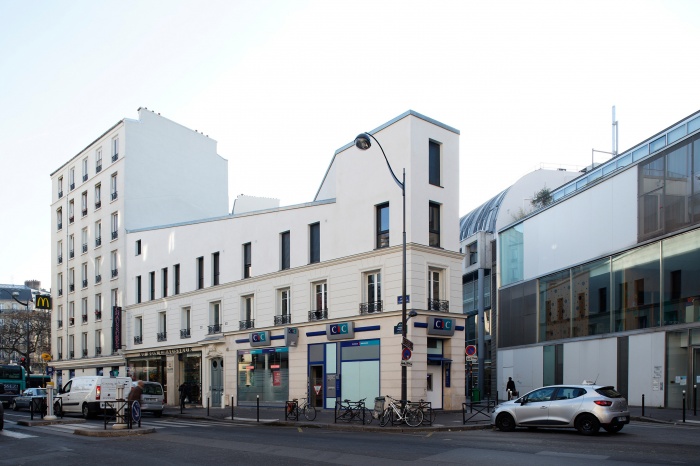 Restructuration et surlvation d'un immeuble de logements, Paris XXe : Gambetta_147 site