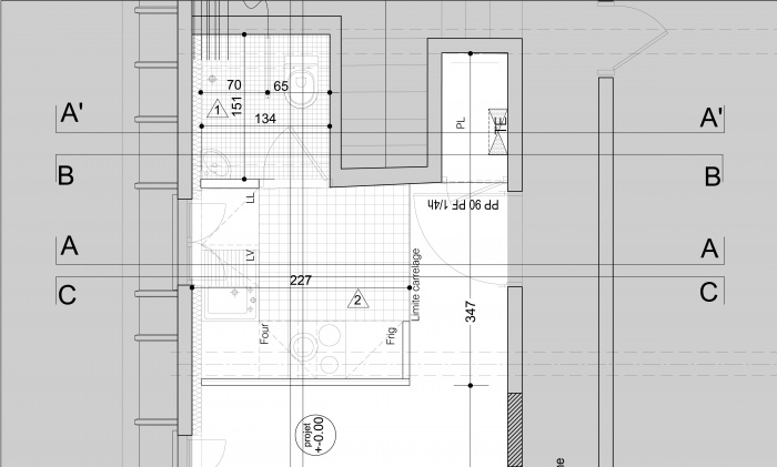 Amnagement de comble : DCE- ZERMIZOGLOU LOTS-amenagement cuisine devant fenetre