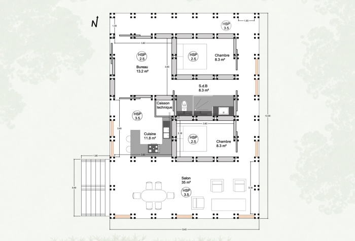 H 09 - Maison Modulaire : H09 7