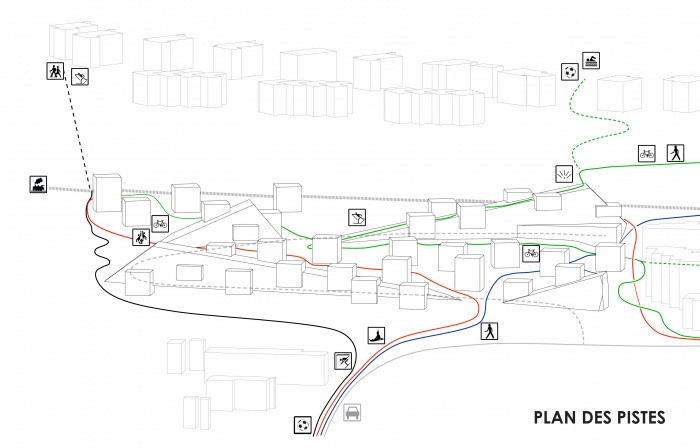 EUROPAN 10 - PROJET LAUREAT - REMONTE-PENTE : plan des pistes